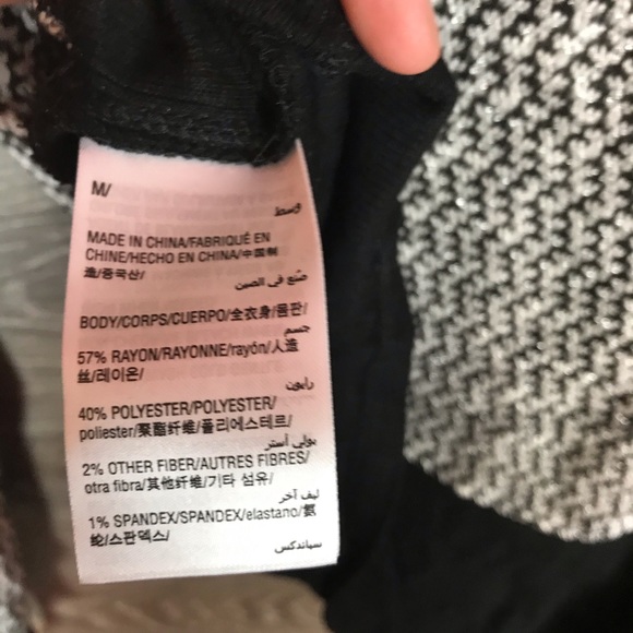 INC deep black metallic long sleeve knit sweater - Picture 9 of 10